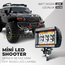 20W 10 cm 2 Li Amber-Beyaz Angel Mini Shooter Off Road Led Lamba