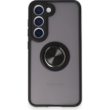Samsung Galaxy  Uyumlu,  M15 Kılıf Montreal Yüzüklü Silikon Kapak - Siyah
