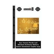 Kar Tanesi Perde Led Mz1614 Kutlama Dekoru Salon Süslemesi Cephe Işığı Çok Renkli