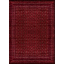 Çam Halı Gloria Td404 Bordo Afgan Desen Dokuma Saçaklı Kilim