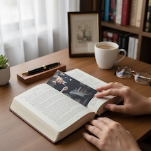 Atatürk 4'lü Kitap Ayracı Kalın Geniş Kesim 350 Gr Hediyelik No:1