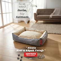 Xpermate Kedi Yatağı ve Köpek Yatağı 80 x 100 x 28 CM Fermuarlı Evcil Hayvan Yatağı Yuvi Siesta