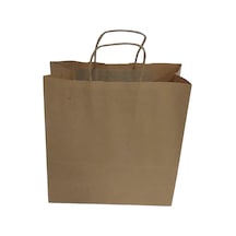 Kraft Kağıt Çanta 25 X 12 X 31 Cm Dışı Kraft Içi Kraft Sapı Kraft Burgu 90 Gram 25 Adet Kraft 100