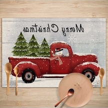 Novahub Ülkesi Tarzı Retro Placemat Placemat Noel Mat Masa Keten Batı Avrupa Anti-kirli Amerika 5 Eq Çok Renkli