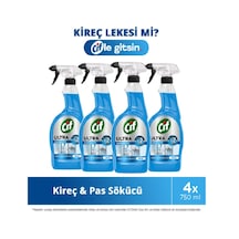 Cif Ultra Sprey Kireç Ve Pas Sökücü 750 Ml X 4 Adet 4'lü Set