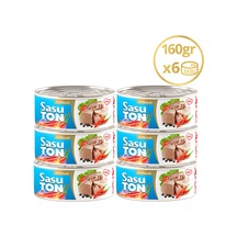 Sasu Blue Acılı Ton Balığı İri Parçalı 6 x 160 G