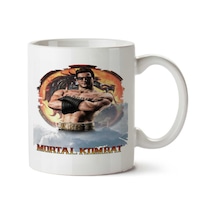 Mortal Kombat Jonny Cage İki Tarafı Baskılı Kupa Bardak Çok Renkli