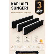 3 Adet Kapı Altı Rüzgar Önleyici 90 Cm Yapışkanlı Isı Yalıtım Süngeri Soğuk Toz Ses Kesici Eşik Süngeri