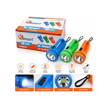 Lb 12 Adet Led El Feneri 2xaa Pilli Renkli Plastik K-0070 Çok Renkli