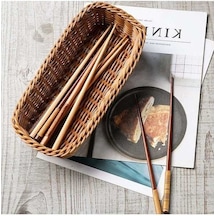 Pazly Çiftlik Evi Tarzı Dokuma Plastik Kap Sahibi S, Tezgah Mutfak Organizasyonu İçin, 26x12x6cm, Plastik, Şık Ve Pratik S