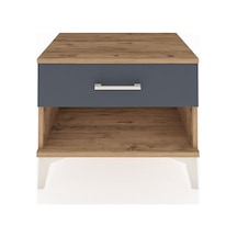 Hyperion Komodin Tek Çekmeceli 60x44x48 Çam-antrasit Atlas Çam