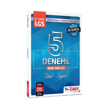8.Sınıf LGS 5 Deneme- Sınav Dergisi Yayınları