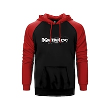 Kamelot Yazı Kırmızı Renk Reglan Kol Kapşonlu Sweatshirt Kırmızı