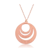 Gümüş Rose Aşk Çemberi İsimli Bayan Kolye Pt0580198 Gümüş