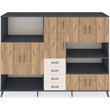 Hyperion Dolap 9 Raflı 4 Çekmeceli 8 Kapaklı 220x44x163 Antrasit-çam/aytaşı Atlas Çam/aytası - Antrasıt Hyperion Dolap 9 Raflı 4 Çekmeceli 8 Kapaklı 220x44x163 Antrasit-çam/aytaşı Atlas Çam/aytası - Antrasıt