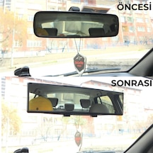 Carub 280 Mm Bombeli Makaslı Geçmeli Iç Ilave Ayna Siyah