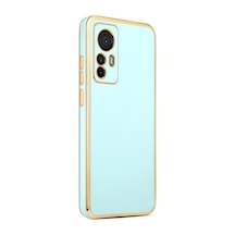 Xiaomi Uyumlu Mi 12t Kılıf Zore Kenarı Gold Renk Silikon Bark Kapak