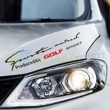 Volkswagen Golf Logo Sport Mind Kaput Far Oto Sticker Yapıştırma