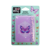 Elly Kelebek Desenli Çanta Tipi Makyaj Aynası Ellyayna0008pr Mor