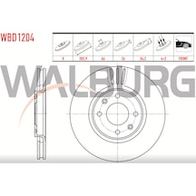 Walburg Wbd1204 Ön Fren Aynası Corsa F-crosland X-mokka E-partner-berlıngo-307-207-208-2008-1007-308-c3-c3 Aırcross- - C4-c5-xsara-ds3 283x26x4dlxhavalı 4249.84-4249.18