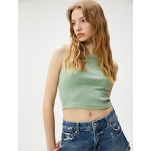 Koton Fitilli Atlet Halter Yaka Dar Kesim Normal Boy Haki 3sal30166ık 3SAL30166IK850