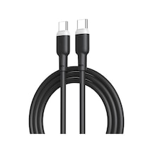 Xo 60w Hızlı Şarj Kablosu Type-c Nb-q208b Yumuşak Slikon Tasarım Hızlı Veri Aktarımı 1 Metre Siyah Belirtilmemiş
