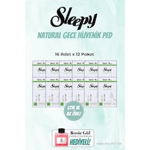 Sleepy 12 Paket Gece Natural 16'lı Hijyenik Ped Ve Rosie Oda Kokusu