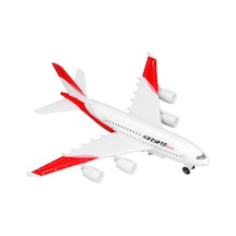 Ctoys Çek Bırak Metal Yolcu Uçağı Işıklı Sesli Kırmızı A3806a