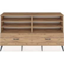 Arges Konsol 6 Raflı 2 Çekmeceli 176x30x99 Çam-çam Çam-çam
