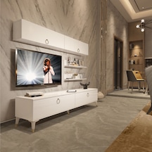 Decoraktiv Eko 5 Mdf Std Gold Tv Ünitesi Tv Sehpası Beyaz