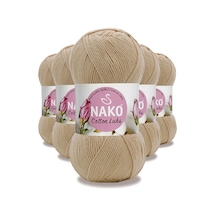 5 Adet Cotton Lüks Yelek Tunik Kazak Bluz Hırka İpi Yünü Camel 97582