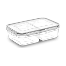 2 Bölmeli 1+1 Litre Kilitli Kapaklı Erzak Saklama Kabı Lc-525 5468 Çok Renkli
