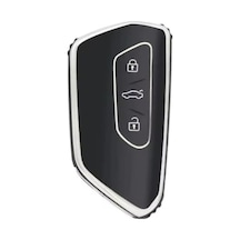 Autohan Keys Golf 8, Caddy, Leon Cupra, Formenter İçin Nano Anahtar Kılıfı, Siyah Gümüş Renk