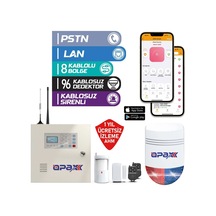 Opax-2545lan Bgr-09 Kablosuz Sirenli Akülü Lan/pstn Kablolu/kablosuz Ev Ve İşyeri Alarm Seti