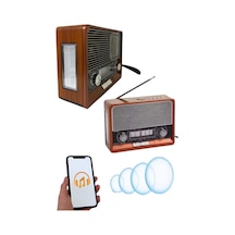 Nrzsnt Saatli Fenerli Bluetooth Nostaljik Radyo Aux Sd Usb Girişli Bluetooth Hoparlör