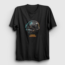 Presmono Unisex Kask Pubg T-shirt Siyah