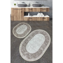 Arturo Banyo Halısı Djt 2 Li Set Banyo Halısı Paspas Yıkanabilir Kaymaz Çok Renkli