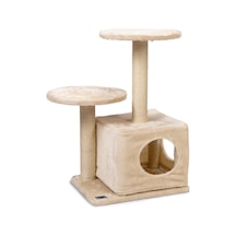 Karlıe - 452 - Bej İkili Tırmala Tahtası Ve Kedi - Csmo-tex - Evi 45x35x70