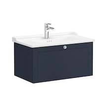 68811 VitrA Root Classic Tek Çekmeceli Lavabo Dolabı, 80 Cm, Mat Lacivert Klasik Lavabo Dahil Diğer