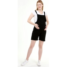 Luvmabelly Myrb6205 - Siyah Hamile Şort Salopet-siyah