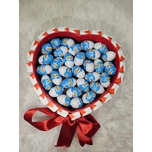 Mey İthalat Kalpli Kinder Çikolata Sepeti