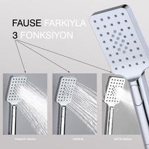 Fause El Duş Başlığı 3 Fonksiyonlu Kare Ke122 Genel