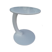 Ufo C Sehpa. Mdf. Parlak Beyaz Model Lake Boya Tekerlekli Kanepe