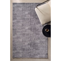 Villadia Home Textile Modern Desen Baskılı Dekoratif Kaymaz Taban Yıkanabilir Halı Yolluk Elit Şık Salon Oturma Odası Mutfak Koridor Antre Yatak Odası Halısı Yolluk Vd4056gri