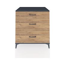 Kronos Şifonyer 3 Çekmeceli 88x59x96 Antrasit-çam Antrasit