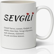 Sevgili Kelime Anlamı Sevgililer Günü Baskılı Kupa Bardak Kahve Kupa Bardak Model