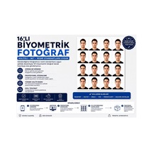 Cantex Tech 16 Adet 5x6 Cm Biyometrik Vesikalık Fotoğraf Ehliyet Ve Kimlik Uyumlu
