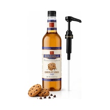 Simonelli Çikolatalı Kurabiye Chocolate Cookie Aromalı Kahve ve Kokteyl Şurubu 700 ML + Şurup Pompası - Latte Frappe Milkshake ve Tatlı Şurubu