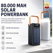 80000mah Pro P-40 Ultra Yüksek Kapasiteli Çoklu Çıkışlı Dijital Göstergeli Hızlı Şarj Powerbank-1594 Siyah
