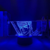 Goldenqian Berserk Guts Anime 3d Boy Için Gece Lambası 16 Renk Kız Odası Dekoru Illusion Led Lamba Usb Manga Berserk Guts Şekil Uygun Çocuk Hayranları Yılbaşı Hediyeleri Yzd40q Siyah